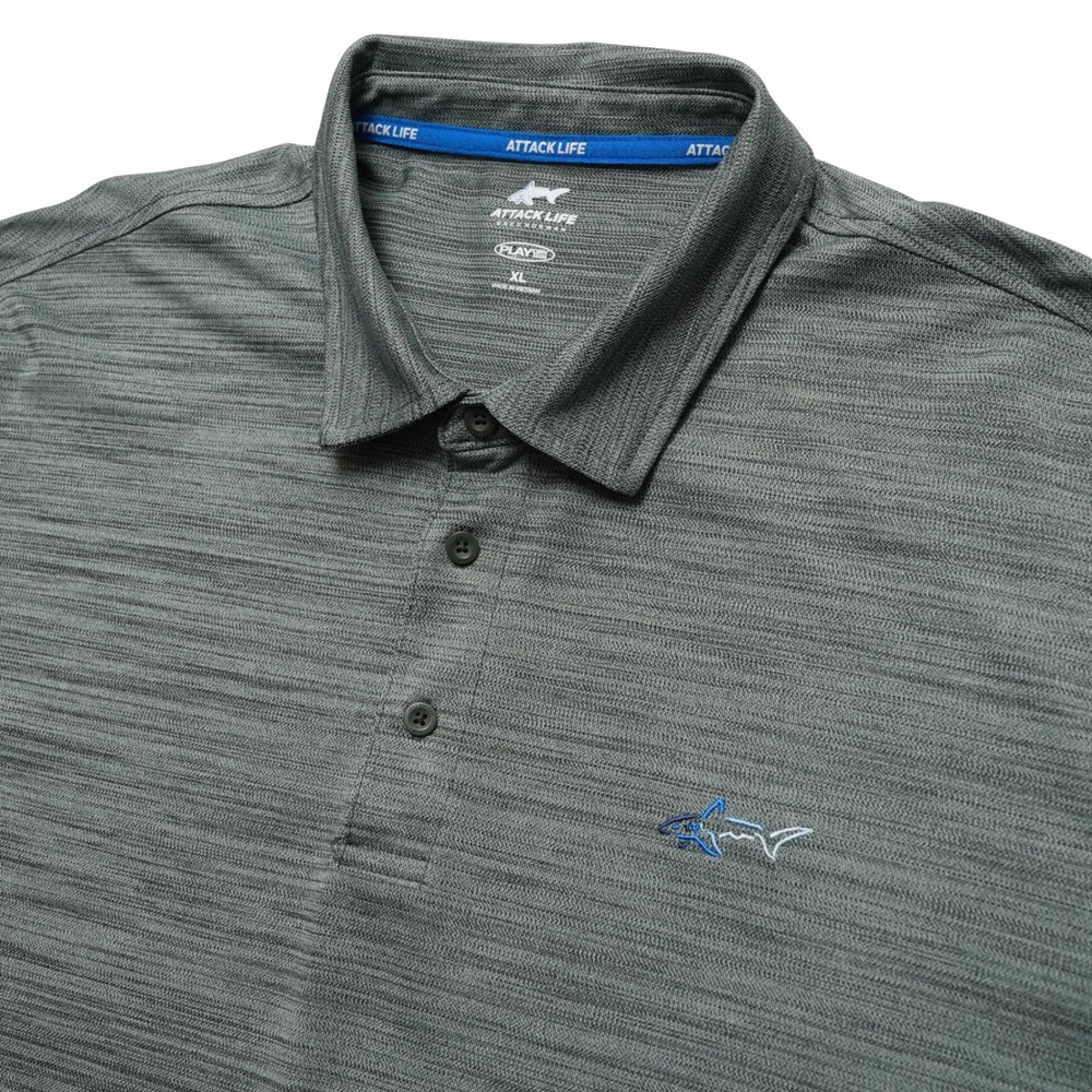 Greg Norman Attack Life Polo XL‎ Green Space Dye Moisture Wicking Golf Shirt